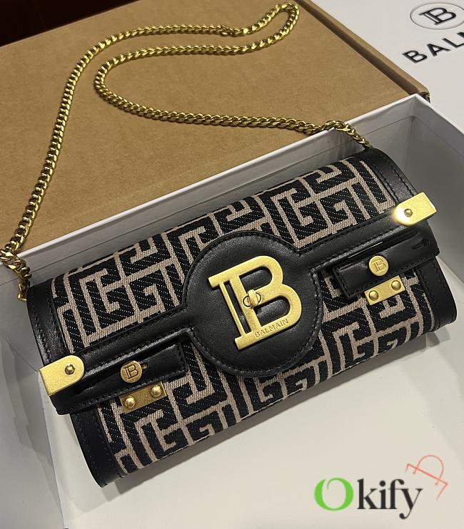 Okify Balmain WOC Bag In Black 23x12x6cm - 1