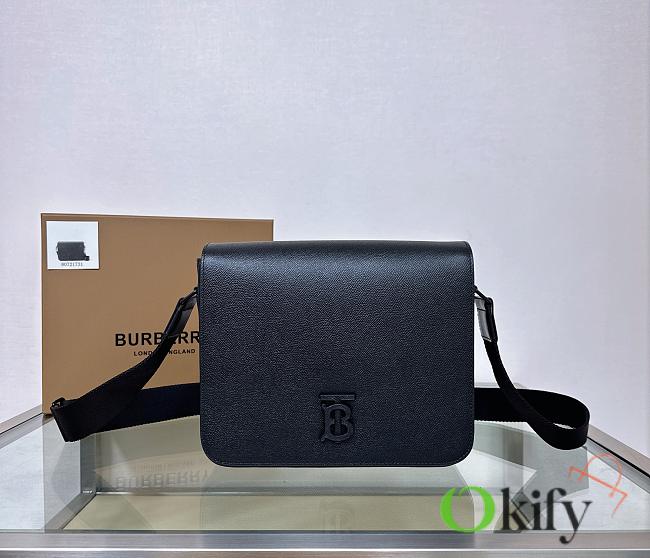 Okify Burberry TB Messenger Bag In Black 25.5x6.5x21.5cm - 1
