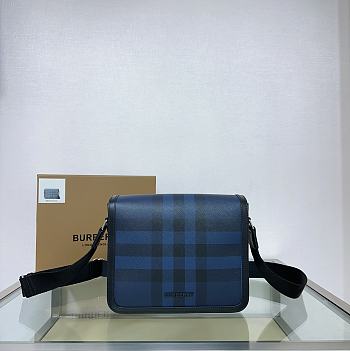 Okify Burberry Small Alfred Bag In Dark Blue 25.5x6.5x21.5cm