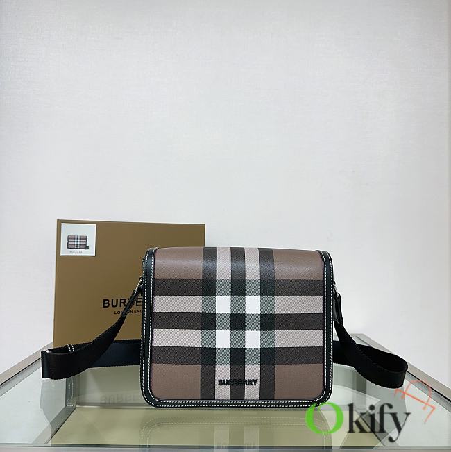 Okify Burberry Small Alfred Bag In Brown 25.5x6.5x21.5cm - 1