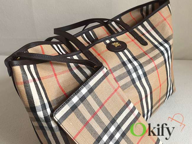 Okify Burberry Medium Highlands Tote Bag In Brown 38x16.5x28cm - 1