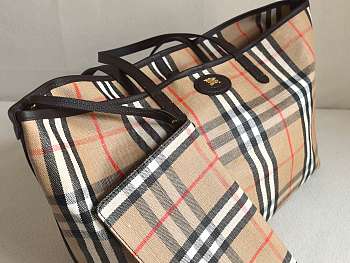 Okify Burberry Medium Highlands Tote Bag In Brown 38x16.5x28cm