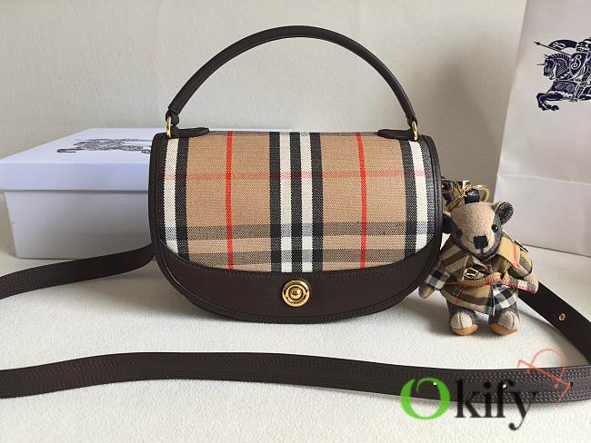 Okify Burberry Highlands Crossbody Bag In Brown 24.5x8x18cm - 1