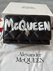 Okify Alexander McQueen Skull Graffiti Bag In Black 19x13x5cm - 1