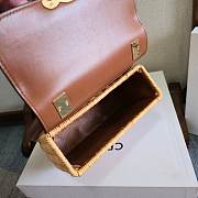 Okify Celine Teen Garance Bag In Wicker And Calfskin 18.5x13x6cm - 2