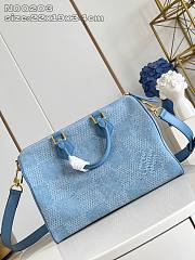 Okify Louis Vuitton Speedy Damier Denim Bag N00203 22x19x34cm - 5