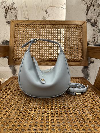 Okify Celine Teen Lulu Bag In Light Blue Grained Calfskin 21x24x5cm
