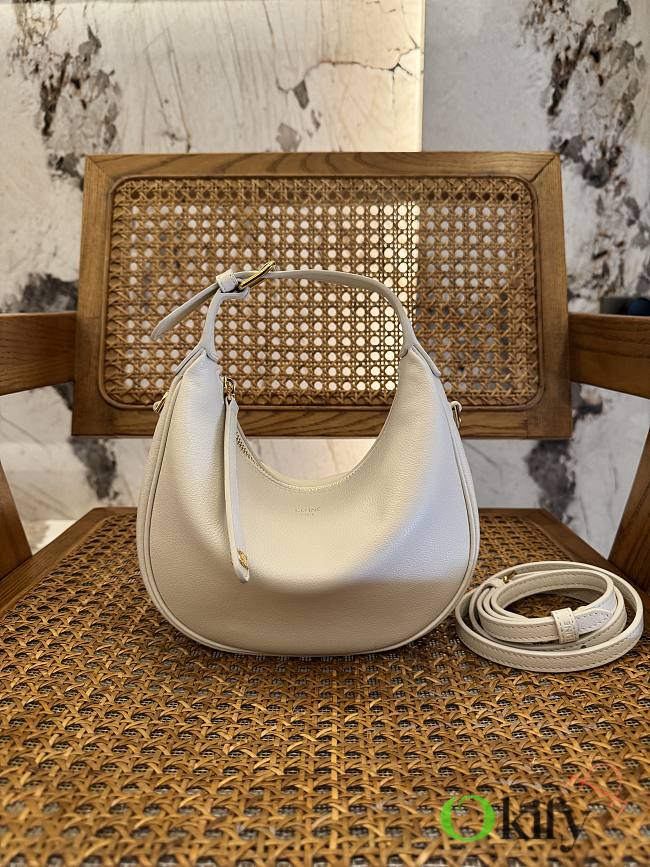 Okify Celine Teen Lulu Bag In White Grained Calfskin 21x24x5cm - 1