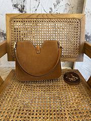 Okify Celine Small Camille 16 Soft Bag In Brown Nubuck Calfskin 24.5x21.5x5cm - 3