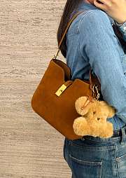 Okify Celine Small Camille 16 Soft Bag In Brown Nubuck Calfskin 24.5x21.5x5cm - 2