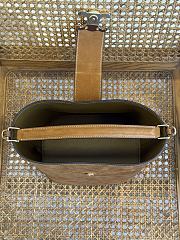 Okify Celine Medium Bucket Louise Bag In Brown Nubuck Calfskin 23.5x24x16cm - 6
