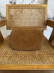 Okify Celine Medium Bucket Louise Bag In Brown Nubuck Calfskin 23.5x24x16cm - 3