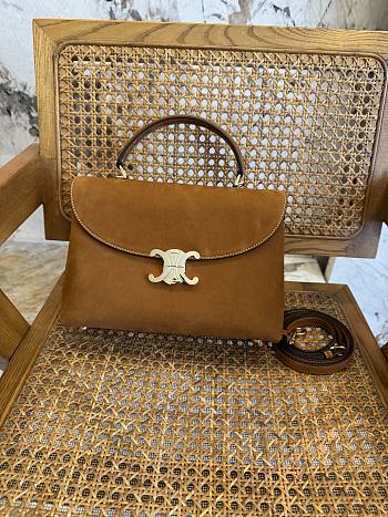 Okify Celine Medium Nino Bag In Brown Nubuck Calfskin 25x17.5x10cm