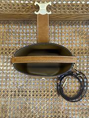 Okify Celine Mini Bucket Louise Bag In Brown Nubuck 13.5x16x10cm - 5