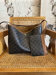 Okify Celine Soft Shopper Bag In Triomphe Canvas And Calfskin 32.5x24.5x14cm - 1