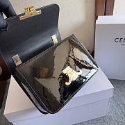 Okify Celine Teen Garance Bag In Black Patent 18.5x13x6cm - 6