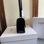 Okify Celine Teen Garance Bag In Black Patent 18.5x13x6cm - 2
