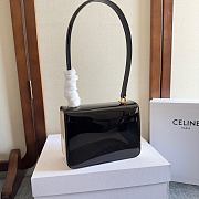 Okify Celine Teen Garance Bag In Black And White Patent 18.5x13x6cm - 2