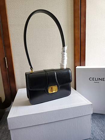 Okify Celine Teen Celine Josephine Bag In Black Patent 18.5x5x13cm