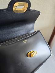 Okify Celine Teen Celine Josephine Bag In Black Patent 18.5x5x13cm - 2