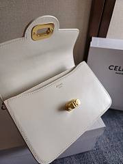 Okify Celine Teen Celine Josephine Bag In White Patent 18.5x5x13cm - 6