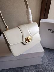 Okify Celine Teen Celine Josephine Bag In White Patent 18.5x5x13cm - 5