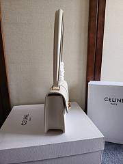 Okify Celine Teen Celine Josephine Bag In White Patent 18.5x5x13cm - 2