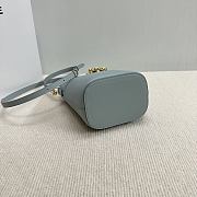 Okify Celine Mini Bucket Louise Bag In Light Blue Smooth Calfskin 13.5x16x10cm - 2