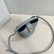 Okify Celine Mini Bucket Louise Bag In Light Blue Smooth Calfskin 13.5x16x10cm - 3
