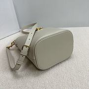 Okify Celine Small Bucket Louise Bag In Cream Smooth Calfskin 16x19x12cm - 3