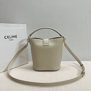 Okify Celine Small Bucket Louise Bag In Cream Smooth Calfskin 16x19x12cm - 5