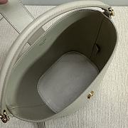 Okify Celine Small Bucket Louise Bag In Cream Smooth Calfskin 16x19x12cm - 2