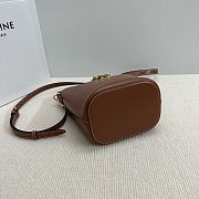 Okify Celine Small Bucket Louise Bag In Brown Smooth Calfskin 16x19x12cm - 2