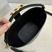 Okify Celine Small Bucket Louise Bag In Black Smooth Calfskin 16x19x12cm - 4