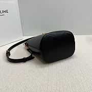 Okify Celine Small Bucket Louise Bag In Black Smooth Calfskin 16x19x12cm - 2