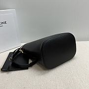 Okify Celine Medium Bucket Louise Bag In Black Smooth Calfskin 28x24x16cm - 4