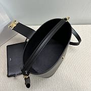 Okify Celine Medium Bucket Louise Bag In Black Smooth Calfskin 28x24x16cm - 2