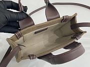 Okify Chloe Mini Woody Tote Bag In Dark Brown 20x14x6cm - 6