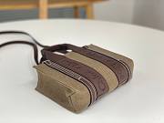 Okify Chloe Mini Woody Tote Bag In Dark Brown 20x14x6cm - 5