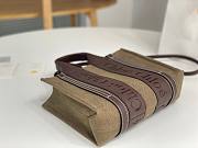 Okify Chloe Small Woody Tote Bag In Dark Brown 26.5x20x8cm - 6
