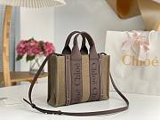 Okify Chloe Small Woody Tote Bag In Dark Brown 26.5x20x8cm - 5