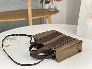 Okify Chloe Small Woody Tote Bag In Dark Brown 26.5x20x8cm - 4