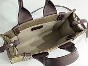 Okify Chloe Small Woody Tote Bag In Dark Brown 26.5x20x8cm - 3