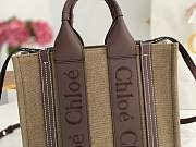 Okify Chloe Small Woody Tote Bag In Dark Brown 26.5x20x8cm - 2