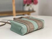 Okify Chloe Mini Woody Tote Bag In Light Blue 20x14x6cm - 3