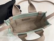 Okify Chloe Mini Woody Tote Bag In Light Blue 20x14x6cm - 2