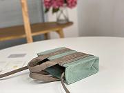 Okify Chloe Mini Woody Tote Bag In Light Blue 20x14x6cm - 4