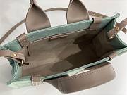 Okify Chloe Small Woody Tote Bag In Light Blue 26.5x20x8cm - 6