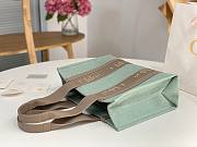 Okify Chloe Medium Woody Tote Bag In Light Blue 37x26x12cm - 6