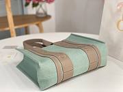 Okify Chloe Medium Woody Tote Bag In Light Blue 37x26x12cm - 5